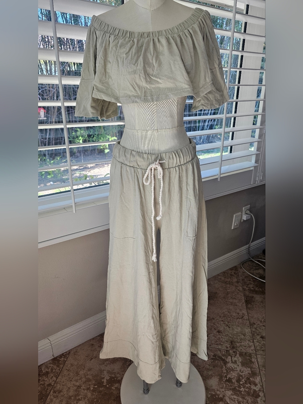 Free People Set Of Top And Pants Light Green S